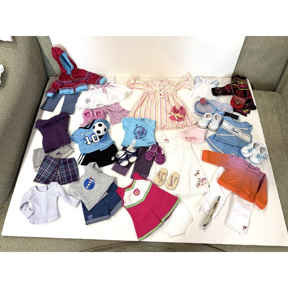 American Girl Doll HUGE  Lot Clothing & Accessories Shoes Purses Books